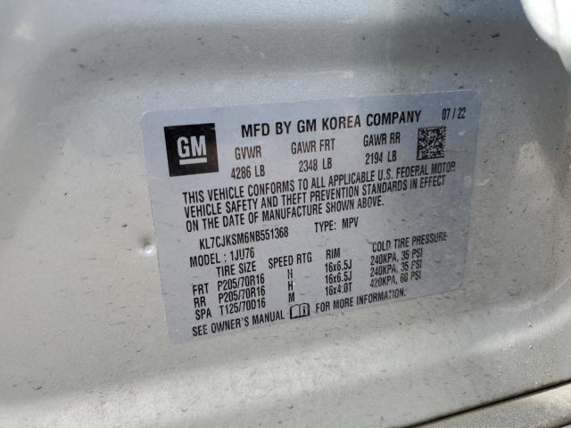 Photo 11 VIN: KL7CJKSM6NB551368 - CHEVROLET TRAX LS 