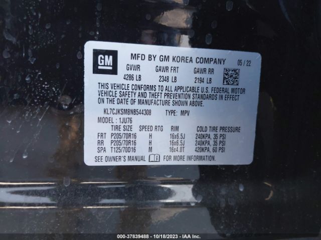 Photo 8 VIN: KL7CJKSM8NB544308 - CHEVROLET TRAX 