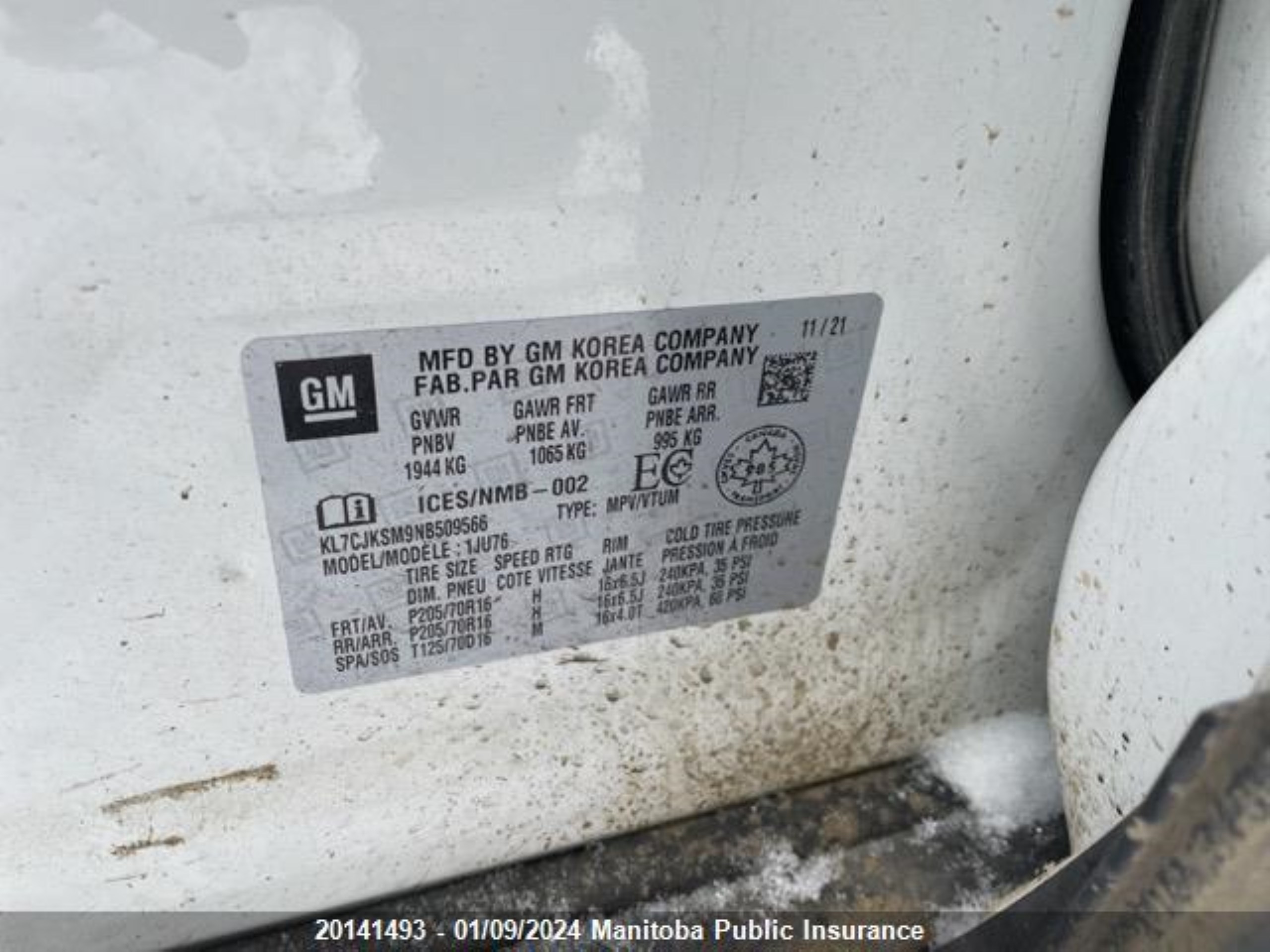 Photo 8 VIN: KL7CJKSM9NB509566 - CHEVROLET TRAX 