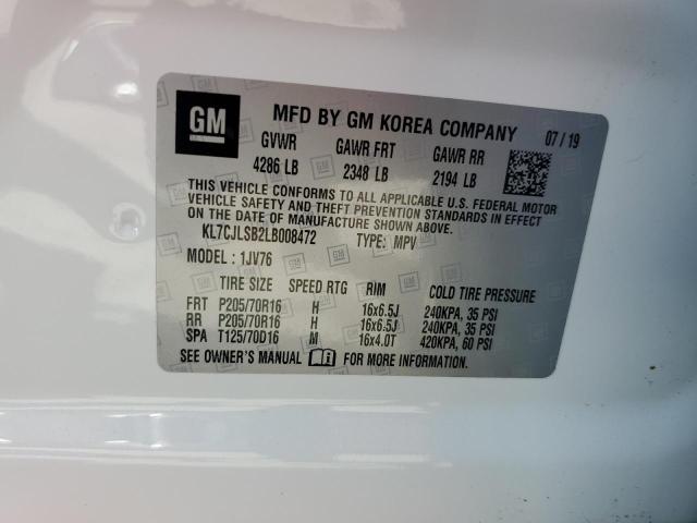 Photo 11 VIN: KL7CJLSB2LB008472 - CHEVROLET TRAX 1LT 