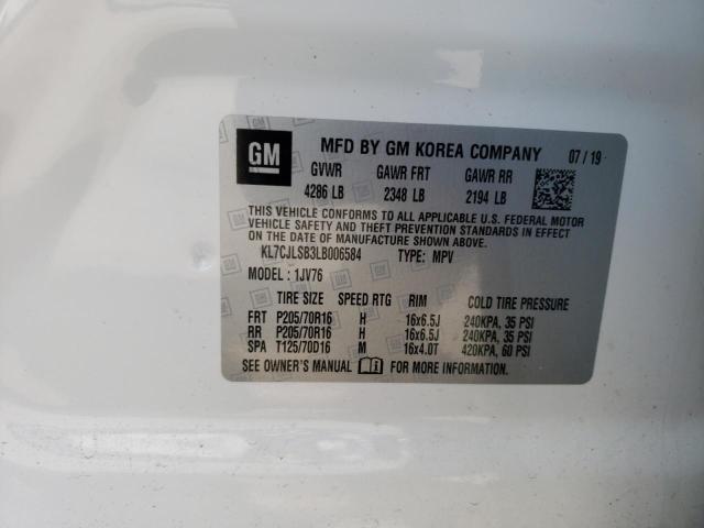 Photo 9 VIN: KL7CJLSB3LB006584 - CHEVROLET TRAX 1LT 