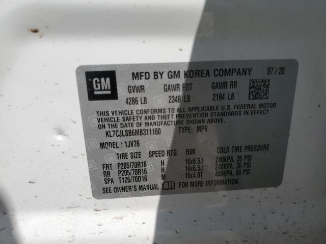 Photo 13 VIN: KL7CJLSB6MB311160 - CHEVROLET TRAX 1LT 