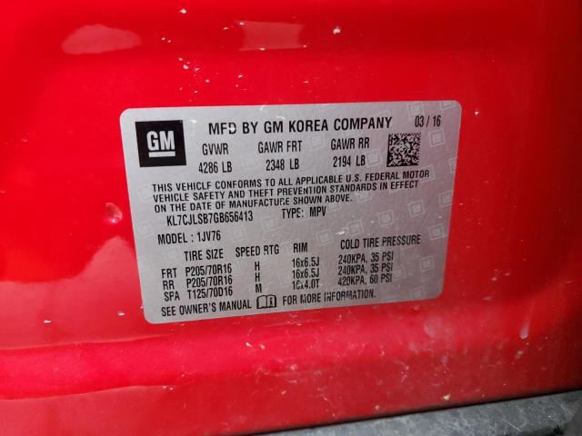 Photo 12 VIN: KL7CJLSB7GB656413 - CHEVROLET TRAX 