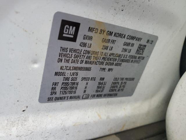 Photo 11 VIN: KL7CJLSM0NB559665 - CHEVROLET TRAX 1LT 