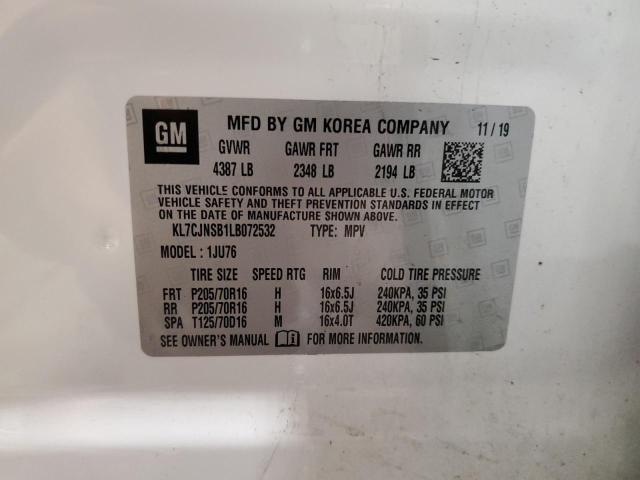 Photo 13 VIN: KL7CJNSB1LB072532 - CHEVROLET TRAX LS 