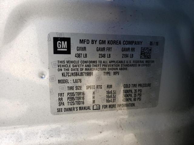 Photo 13 VIN: KL7CJNSB4JB719891 - CHEVROLET TRAX LS 