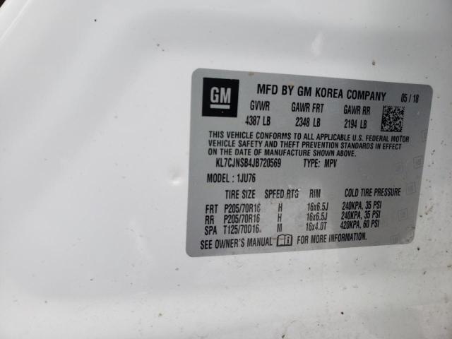 Photo 9 VIN: KL7CJNSB4JB720569 - CHEVROLET TRAX LS 