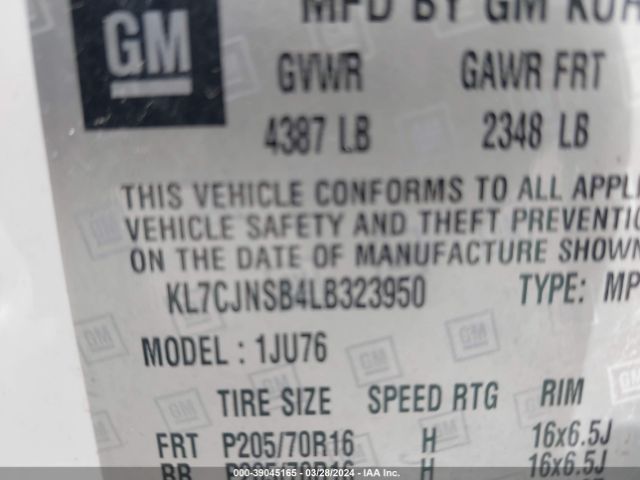 Photo 8 VIN: KL7CJNSB4LB323950 - CHEVROLET TRAX 