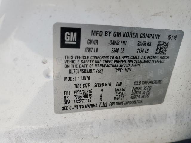 Photo 12 VIN: KL7CJNSB5JB717681 - CHEVROLET TRAX 