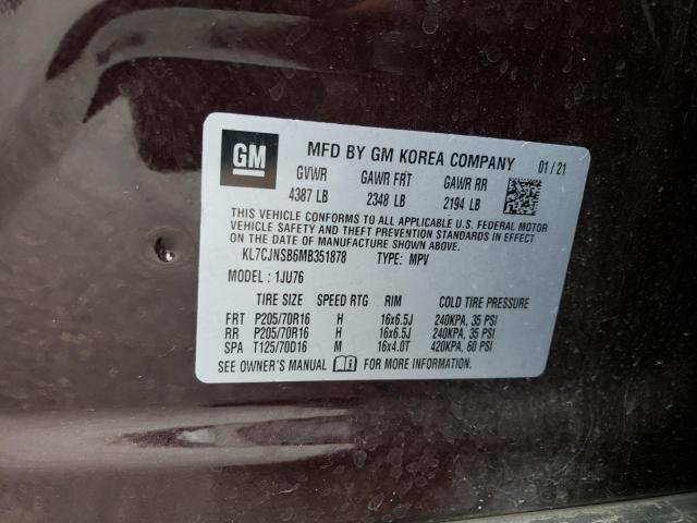 Photo 12 VIN: KL7CJNSB6MB351878 - CHEVROLET TRAX LS 