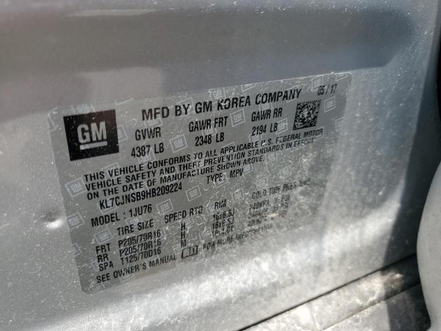 Photo 12 VIN: KL7CJNSB9HB209224 - CHEVROLET TRAX 