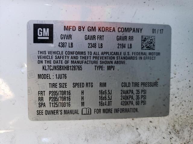 Photo 13 VIN: KL7CJNSBXHB128765 - CHEVROLET TRAX LS 