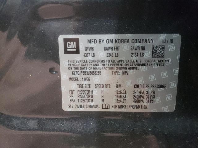 Photo 13 VIN: KL7CJPSB3JB668265 - CHEVROLET TRAX 