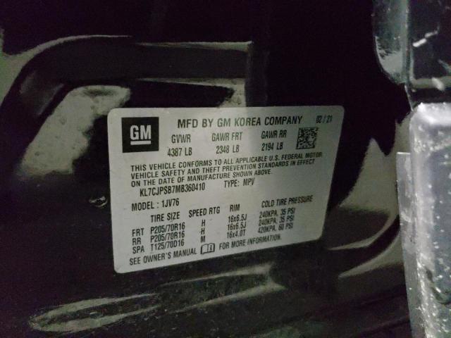 Photo 9 VIN: KL7CJPSB7MB360410 - CHEVROLET TRAX 1LT 