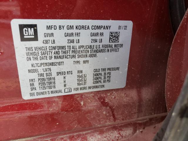 Photo 11 VIN: KL7CJPSM3NB521077 - CHEVROLET TRAX 1LT 