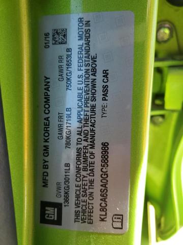 Photo 9 VIN: KL8CA6SA0GC588986 - CHEVROLET SPARK LS 