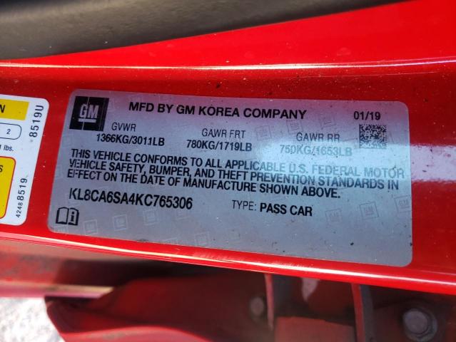 Photo 11 VIN: KL8CA6SA4KC765306 - CHEVROLET SPARK LS 