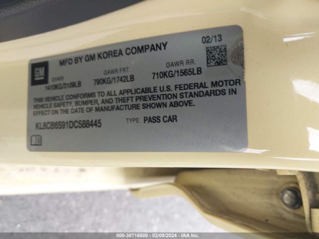 Photo 8 VIN: KL8CB6S91DC588445 - CHEVROLET SPARK 