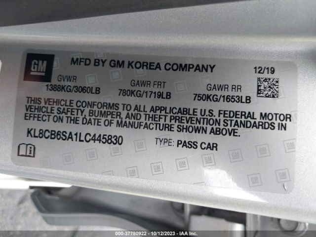 Photo 8 VIN: KL8CB6SA1LC445830 - CHEVROLET SPARK 