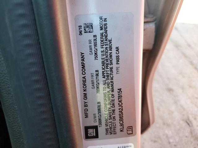 Photo 12 VIN: KL8CB6SA2JC478154 - CHEVROLET SPARK 