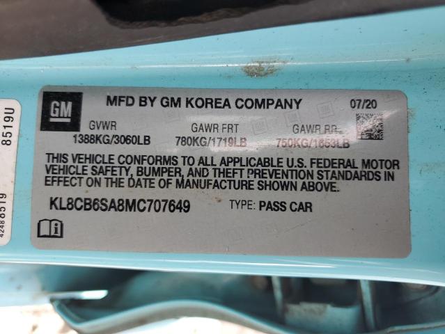 Photo 11 VIN: KL8CB6SA8MC707649 - CHEVROLET SPARK LS 