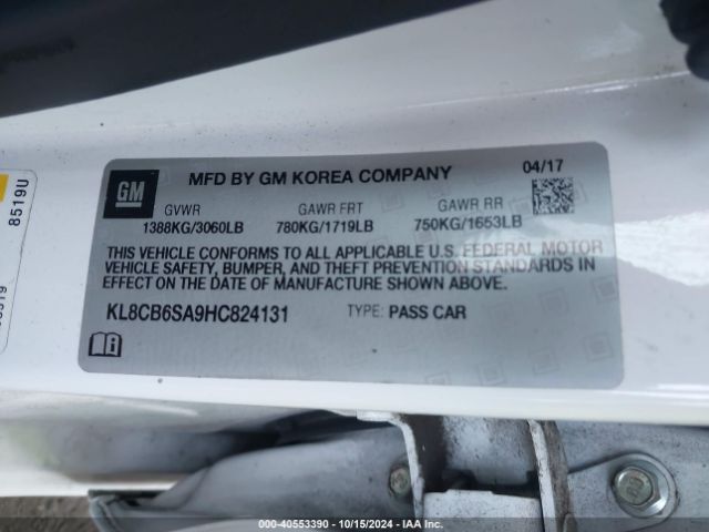 Photo 8 VIN: KL8CB6SA9HC824131 - CHEVROLET SPARK 