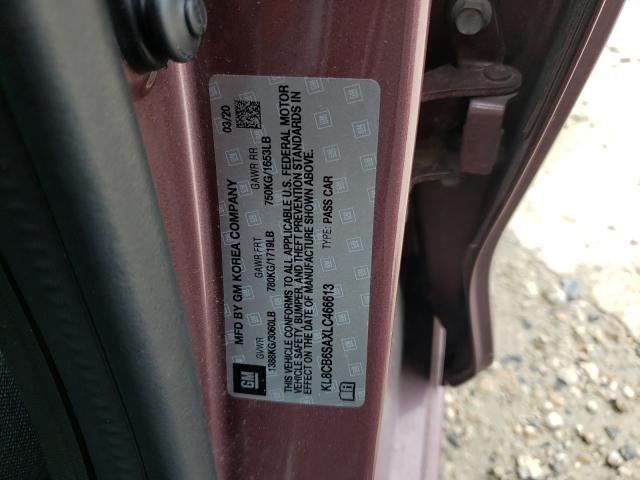 Photo 9 VIN: KL8CB6SAXLC466613 - CHEVROLET SPARK LS 