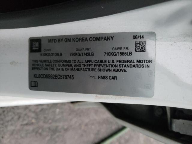 Photo 9 VIN: KL8CD6S92EC578745 - CHEVROLET SPARK 1LT 