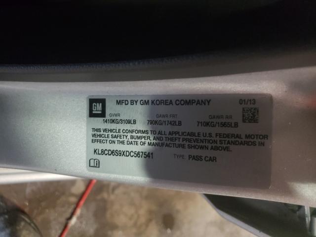 Photo 9 VIN: KL8CD6S9XDC567541 - CHEVROLET SPARK 1LT 