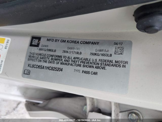 Photo 8 VIN: KL8CD6SA1HC825204 - CHEVROLET SPARK 