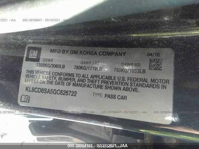 Photo 8 VIN: KL8CD6SA5GC626722 - CHEVROLET SPARK 