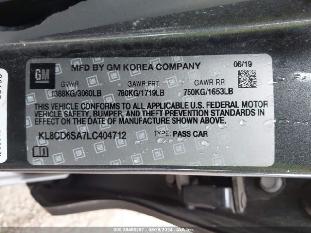 Photo 8 VIN: KL8CD6SA7LC404712 - CHEVROLET SPARK 