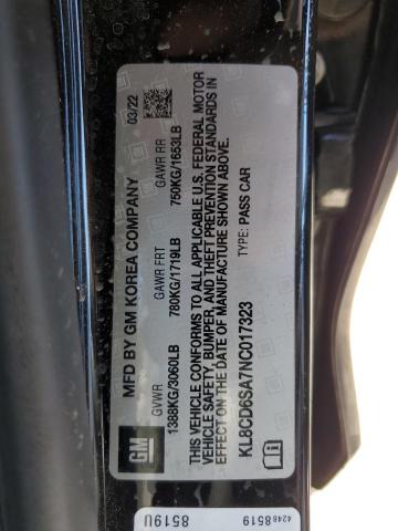 Photo 11 VIN: KL8CD6SA7NC017323 - CHEVROLET SPARK 