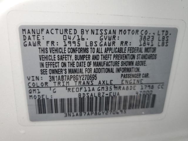 Photo 11 VIN: KL8CD6SA9GC619501 - NISSAN SENTRA 