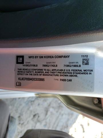 Photo 9 VIN: KL8CF6S94DC533895 - CHEVROLET SPARK 2LT 