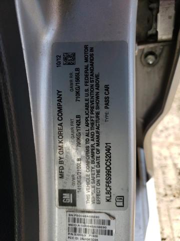 Photo 11 VIN: KL8CF6S99DC520401 - CHEVROLET SPARK 2LT 