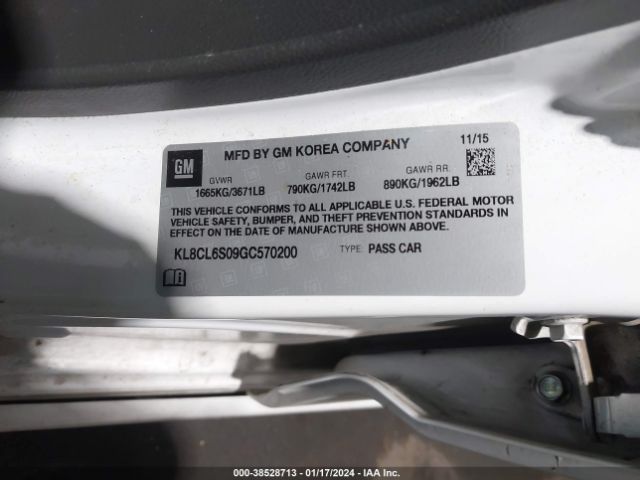 Photo 8 VIN: KL8CL6S09GC570200 - CHEVROLET SPARK EV 