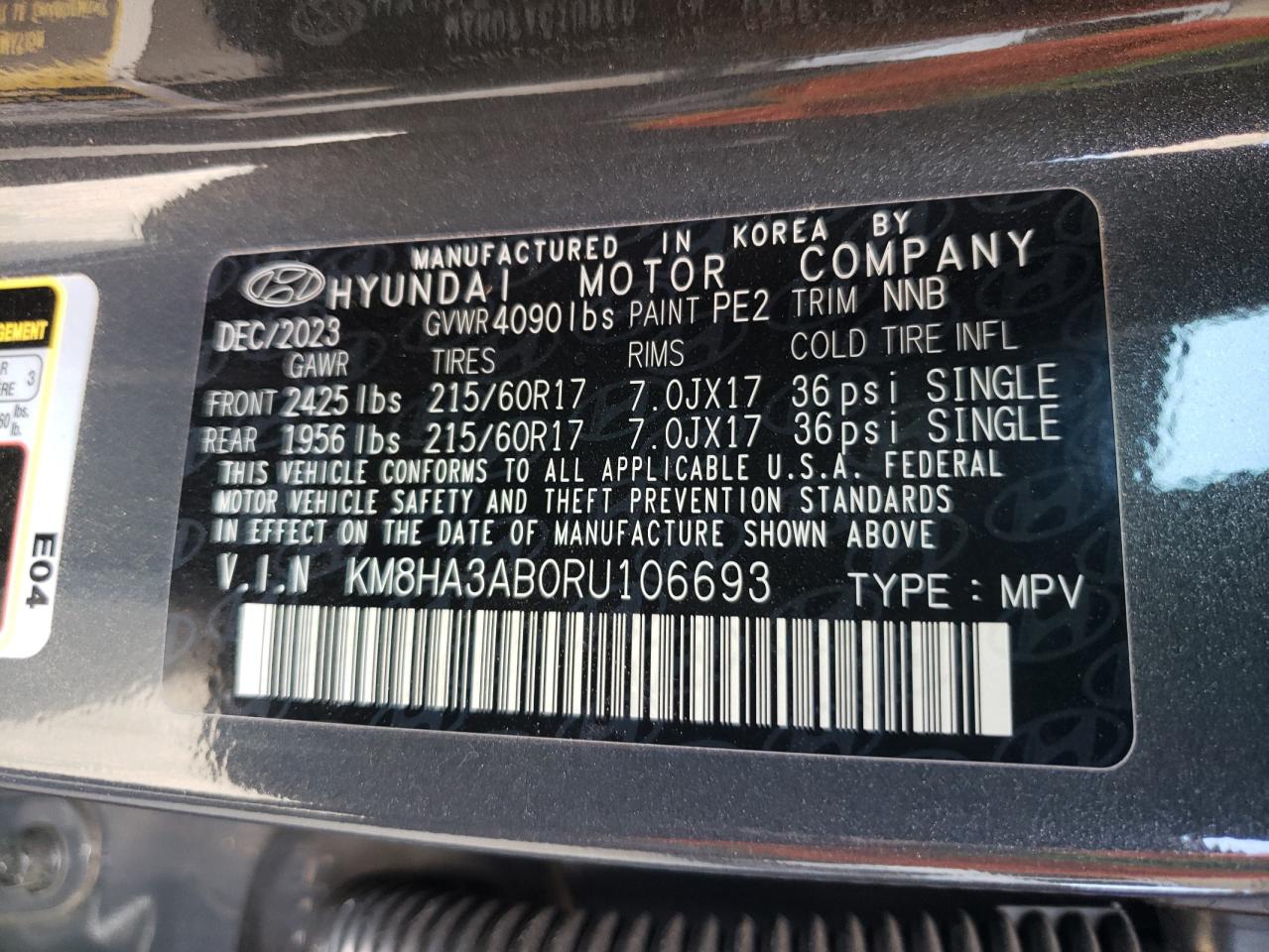 Photo 11 VIN: KM8HA3AB0RU106693 - HYUNDAI KONA 