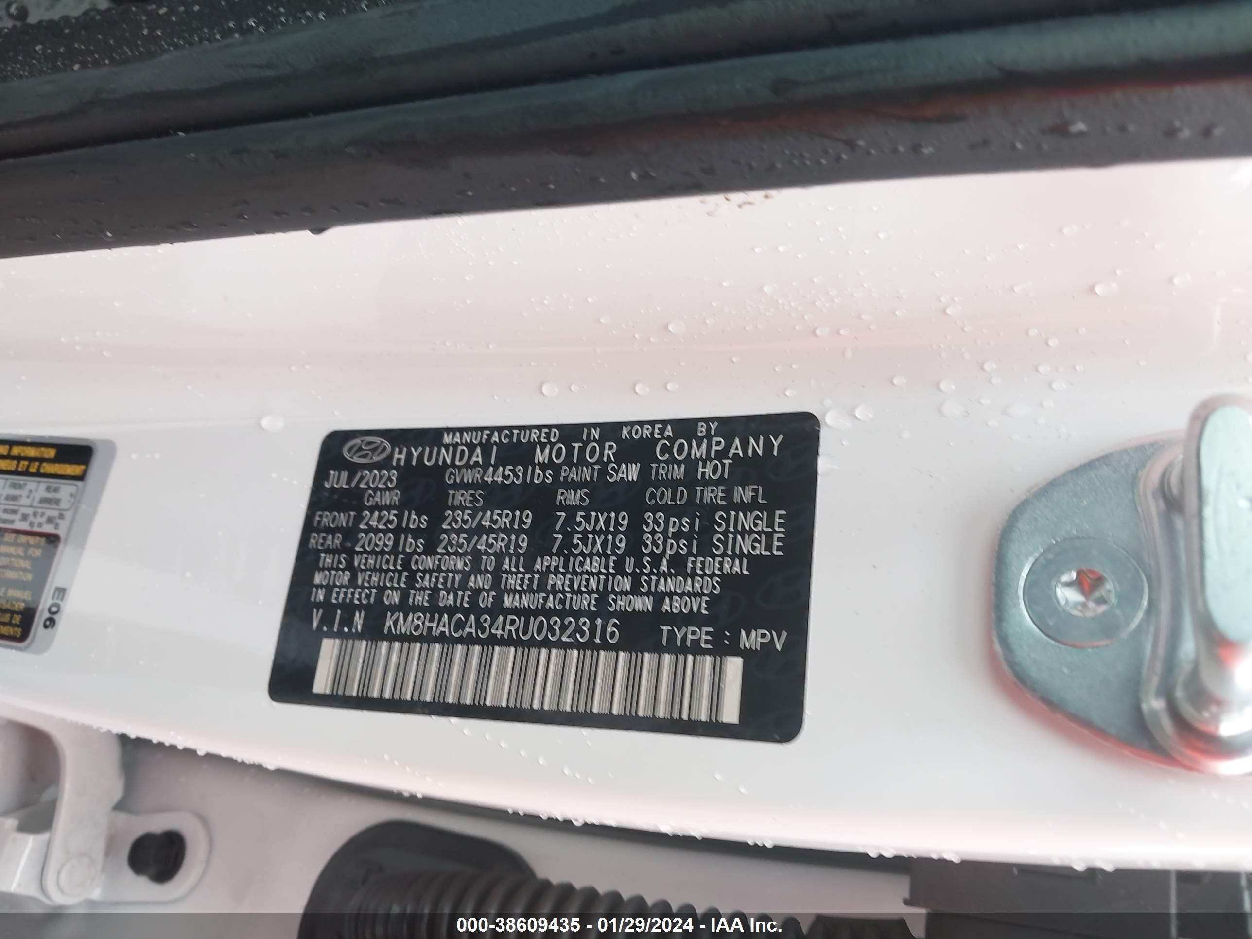 Photo 8 VIN: KM8HACA34RU032316 - HYUNDAI KONA 