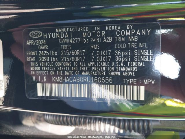 Photo 8 VIN: KM8HACAB0RU160656 - HYUNDAI KONA 