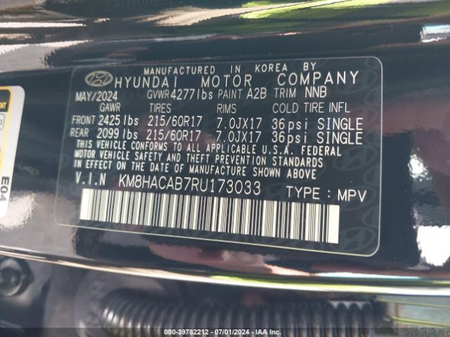 Photo 8 VIN: KM8HACAB7RU173033 - HYUNDAI KONA 