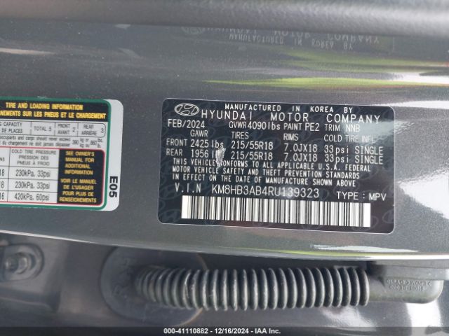 Photo 8 VIN: KM8HB3AB4RU139323 - HYUNDAI KONA ELECTRIC 