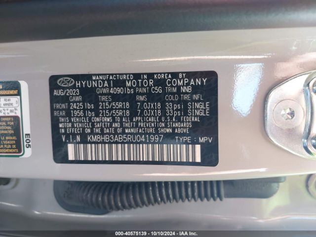 Photo 8 VIN: KM8HB3AB5RU041997 - HYUNDAI KONA ELECTRIC 