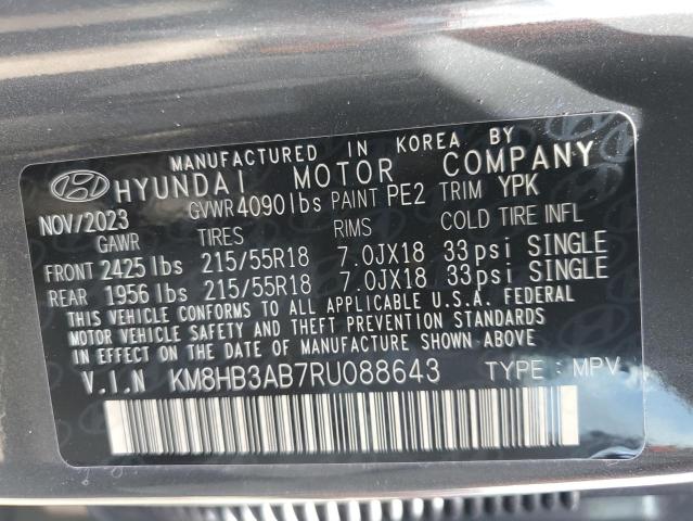 Photo 13 VIN: KM8HB3AB7RU088643 - HYUNDAI KONA SEL 