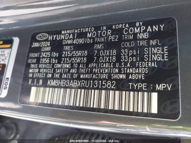 Photo 8 VIN: KM8HB3ABXRU131582 - HYUNDAI KONA ELECTRIC 