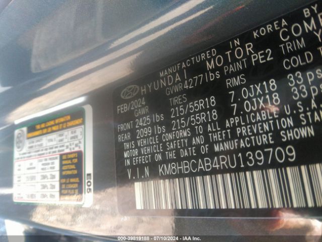 Photo 8 VIN: KM8HBCAB4RU139709 - HYUNDAI KONA 