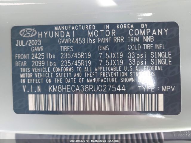 Photo 8 VIN: KM8HECA38RU027544 - HYUNDAI KONA 