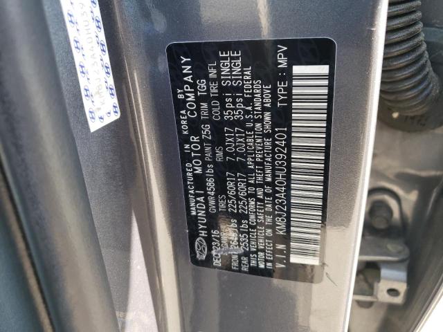 Photo 12 VIN: KM8J23A40HU392401 - HYUNDAI TUCSON 