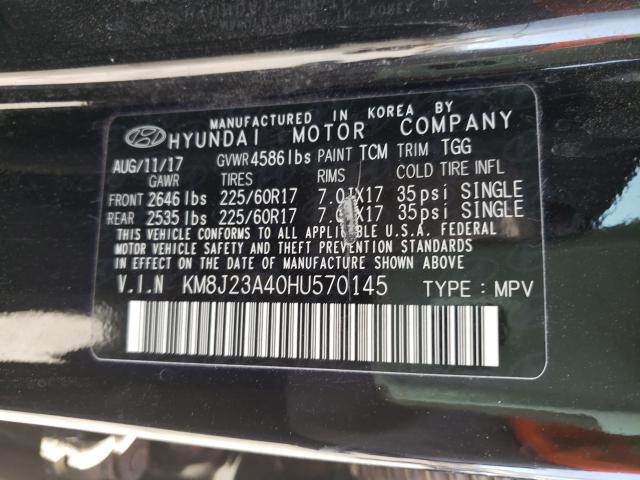 Photo 9 VIN: KM8J23A40HU570145 - HYUNDAI TUCSON SE 