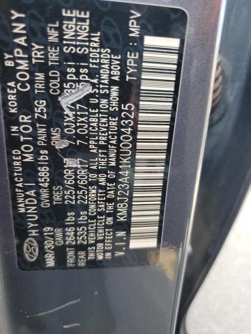 Photo 12 VIN: KM8J23A41KU004325 - HYUNDAI TUCSON SE 